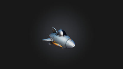 Cartoon Spaceship 3D model