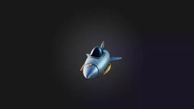 Cartoon Spaceship 3D model