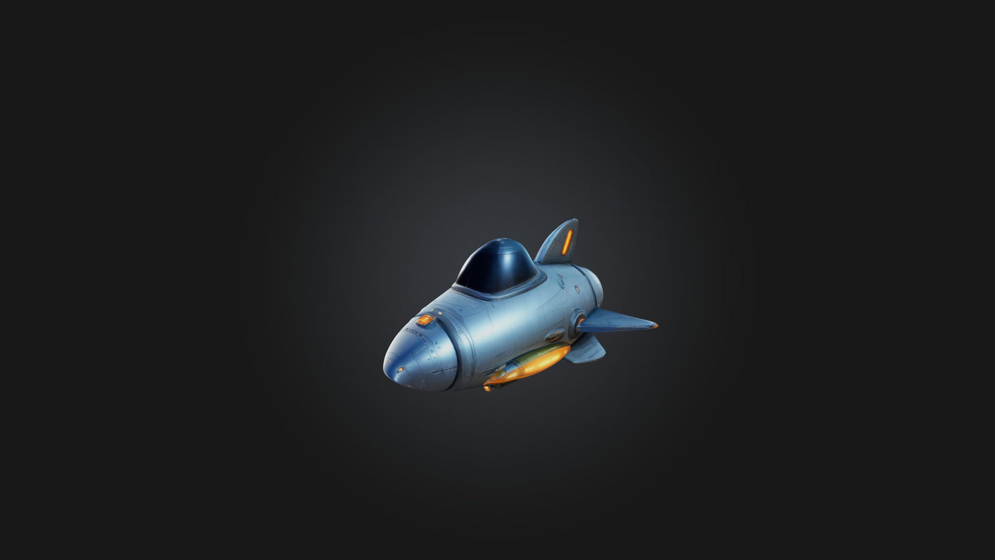 Cartoon Spaceship 3D model