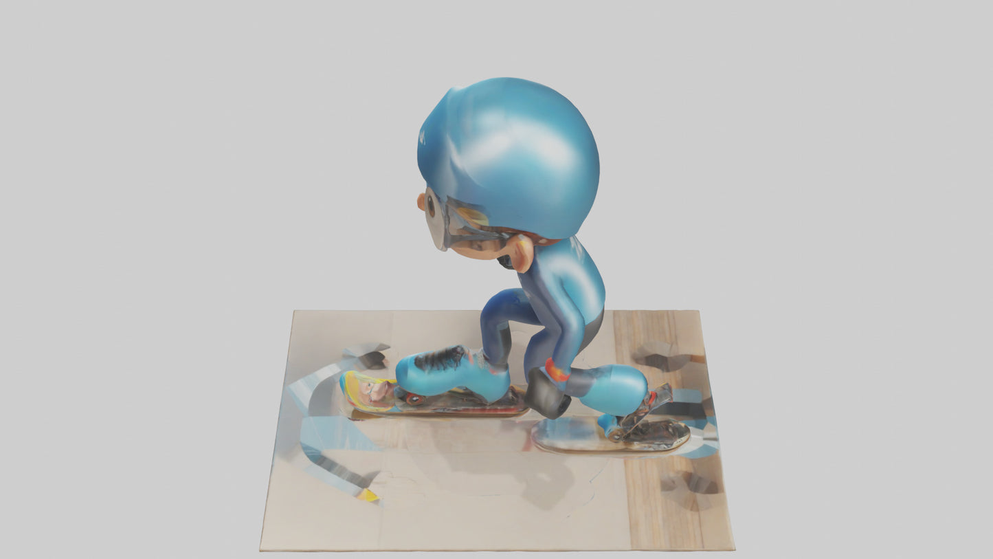 Cartoon Speed Skater model 3D model