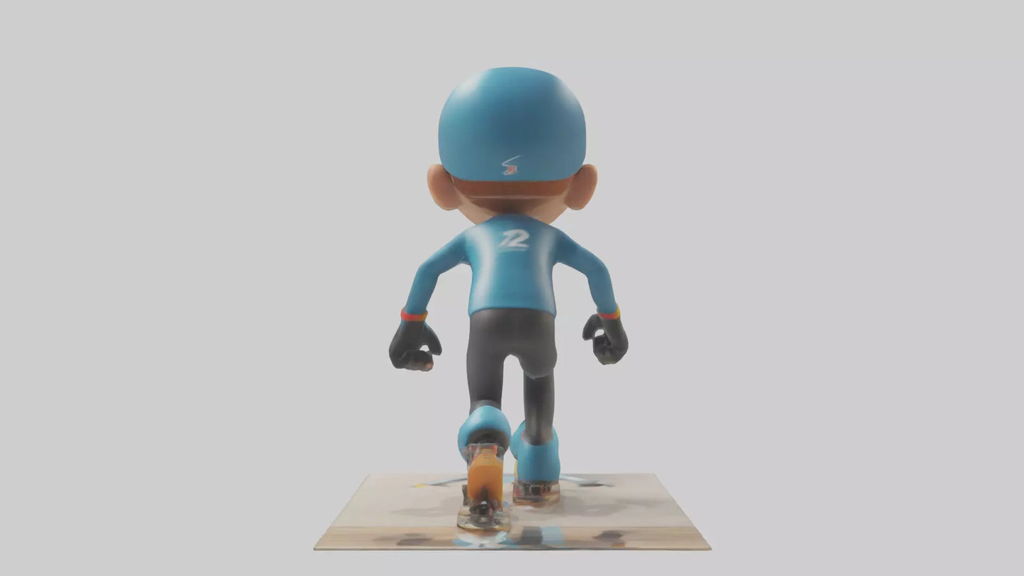 Cartoon Speed Skater model 3D model
