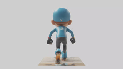 Cartoon Speed Skater model 3D model