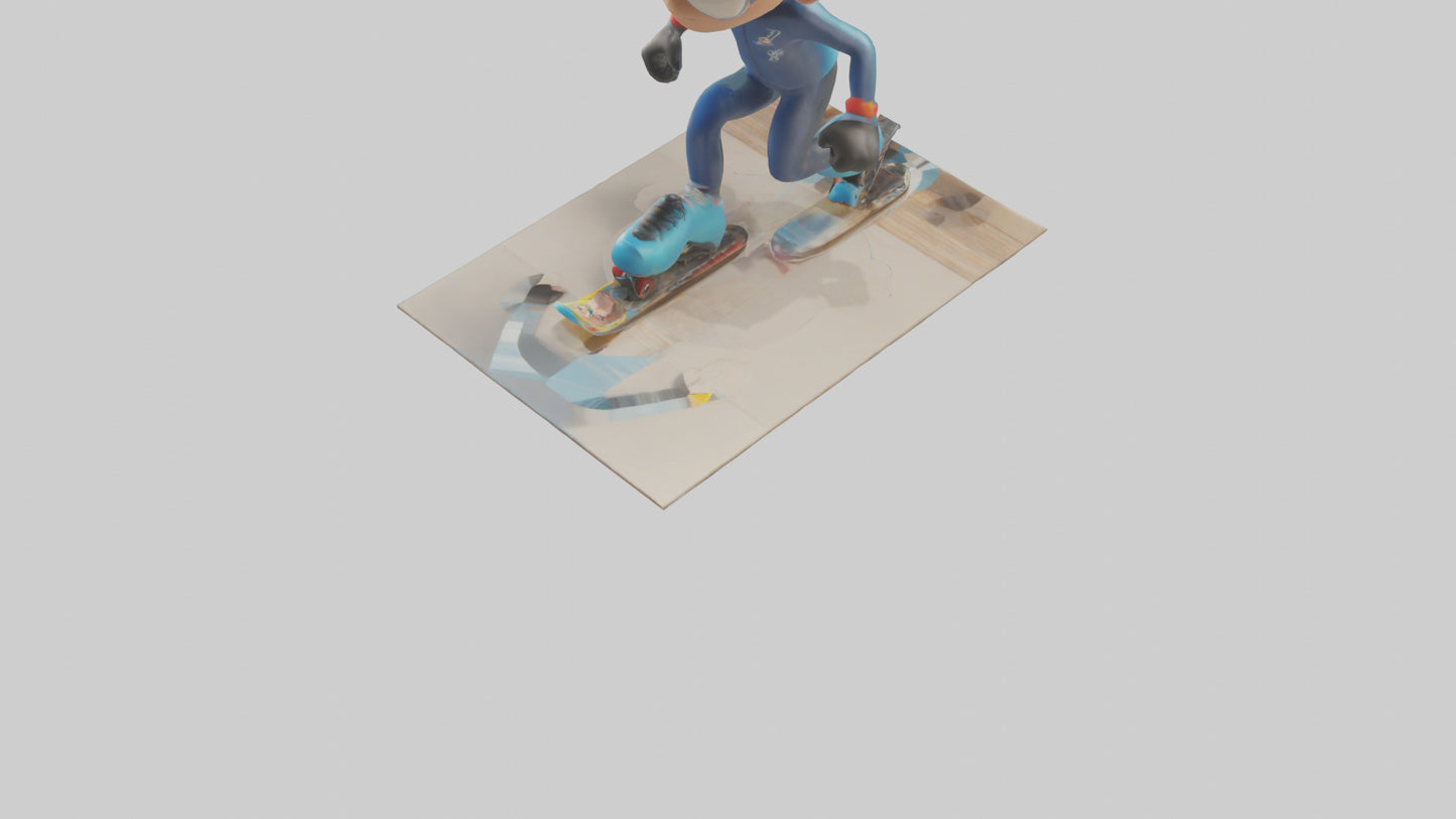 Cartoon Speed Skater model 3D model