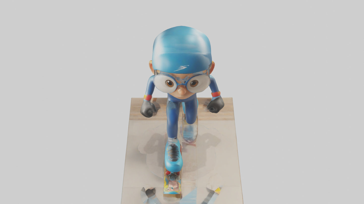 Cartoon Speed Skater model 3D model