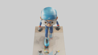 Cartoon Speed Skater model 3D model
