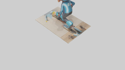 Cartoon Speed Skater model 3D model