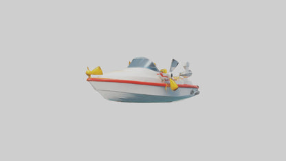 Cartoon Speedboat model 3D model