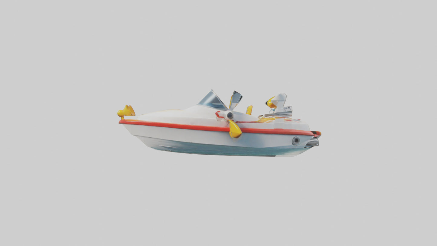 Cartoon Speedboat model 3D model