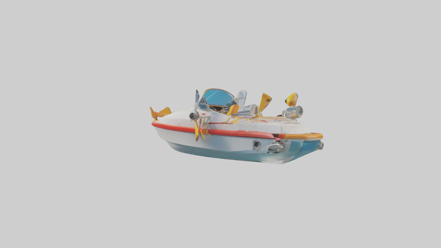 Cartoon Speedboat model 3D model