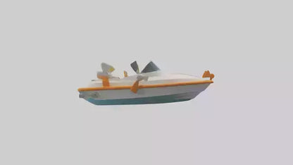 Cartoon Speedboat model 3D model