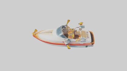 Cartoon Speedboat model 3D model