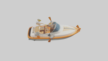 Cartoon Speedboat model 3D model
