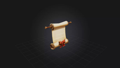 Cartoon Spell Scroll 3D model