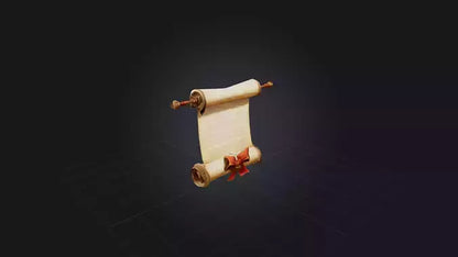 Cartoon Spell Scroll 3D model