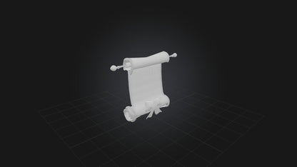 Cartoon Spell Scroll 3D model