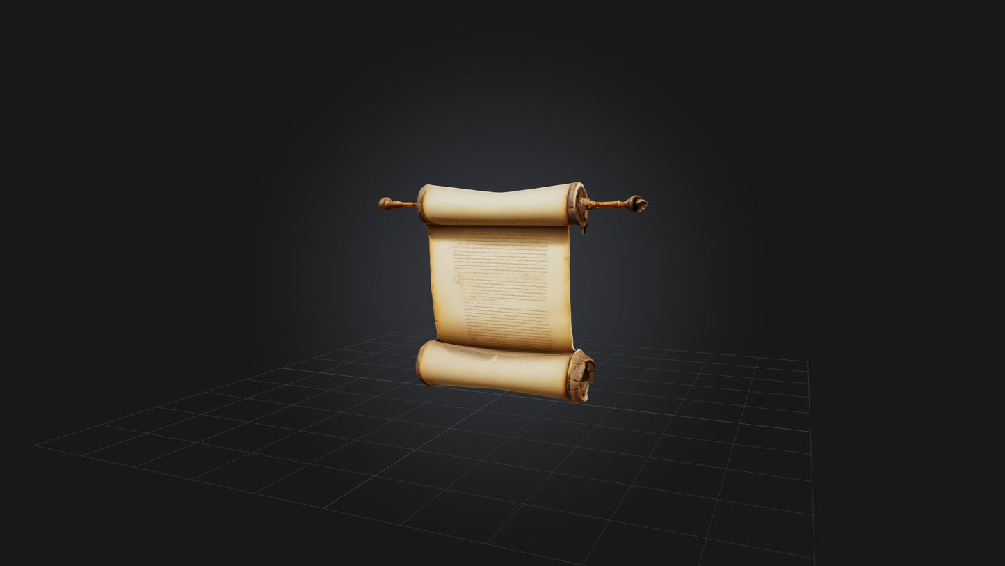 Cartoon Spell Scroll 3D model