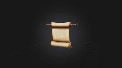 Cartoon Spell Scroll 3D model