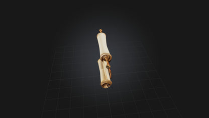 Cartoon Spell Scroll 3D model
