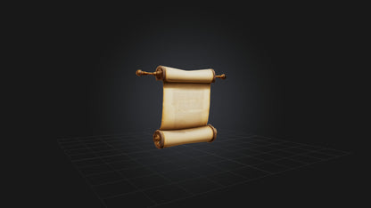 Cartoon Spell Scroll 3D model
