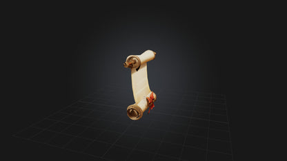 Cartoon Spell Scroll 3D model