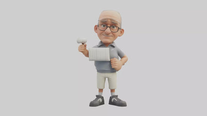 Cartoon Sports Coach model 3D model