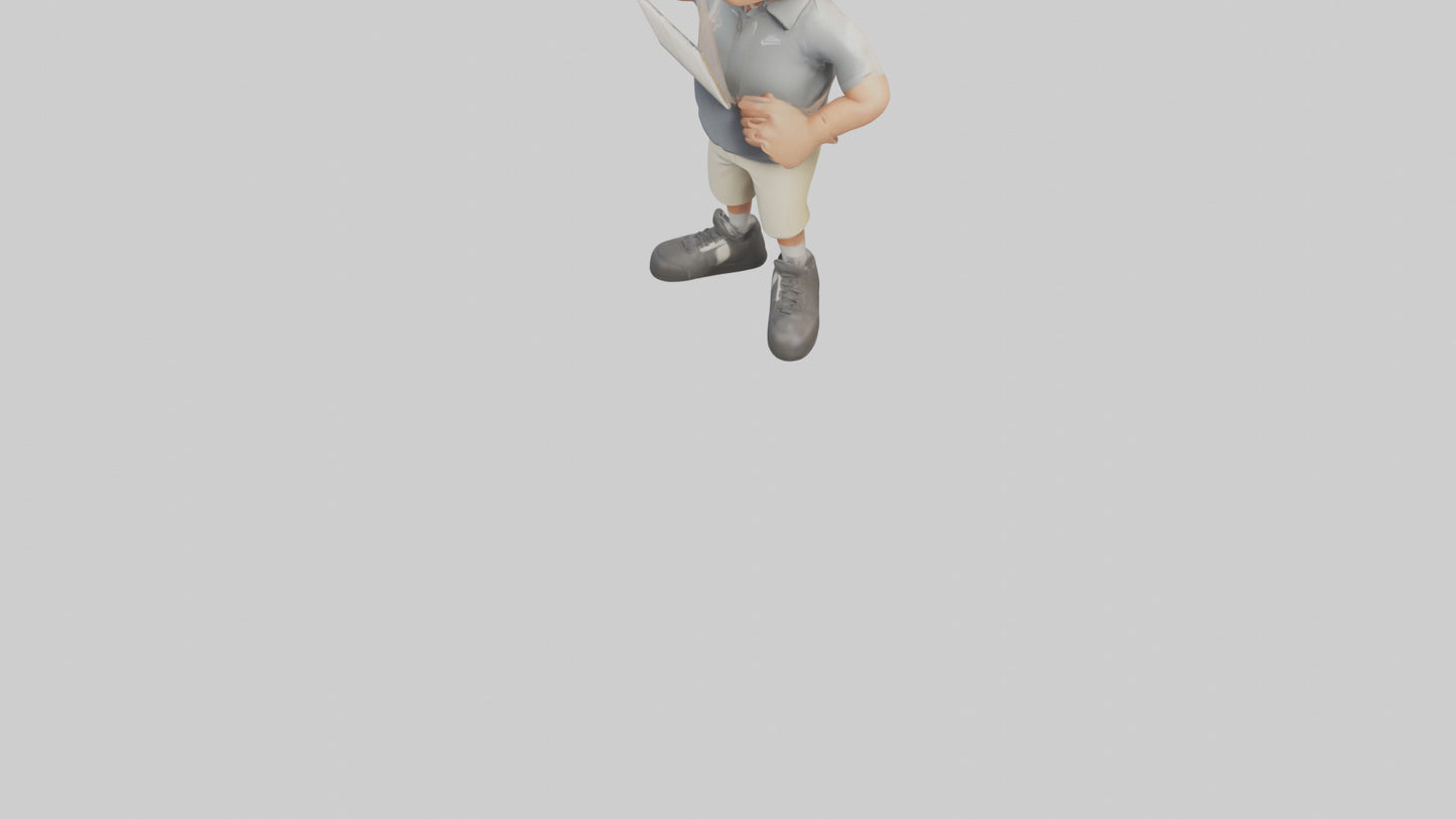 Cartoon Sports Coach model 3D model