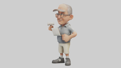 Cartoon Sports Coach model 3D model