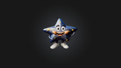 Cartoon Star 3D model