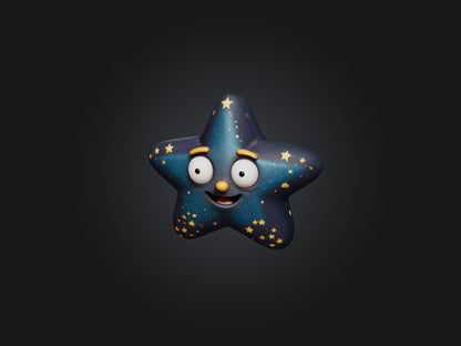 3D model Cartoon Star VR / AR / low-poly