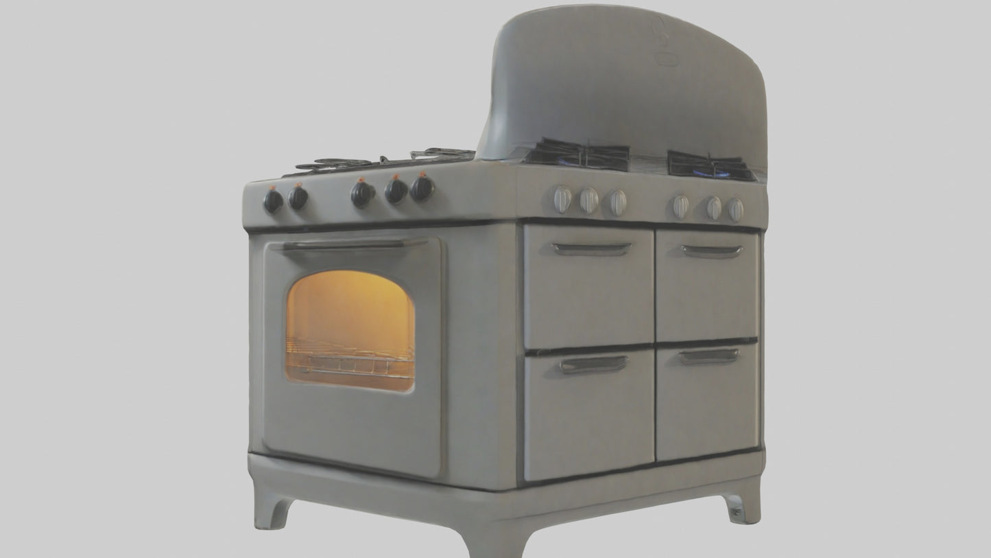 Cartoon Stove model 3D model