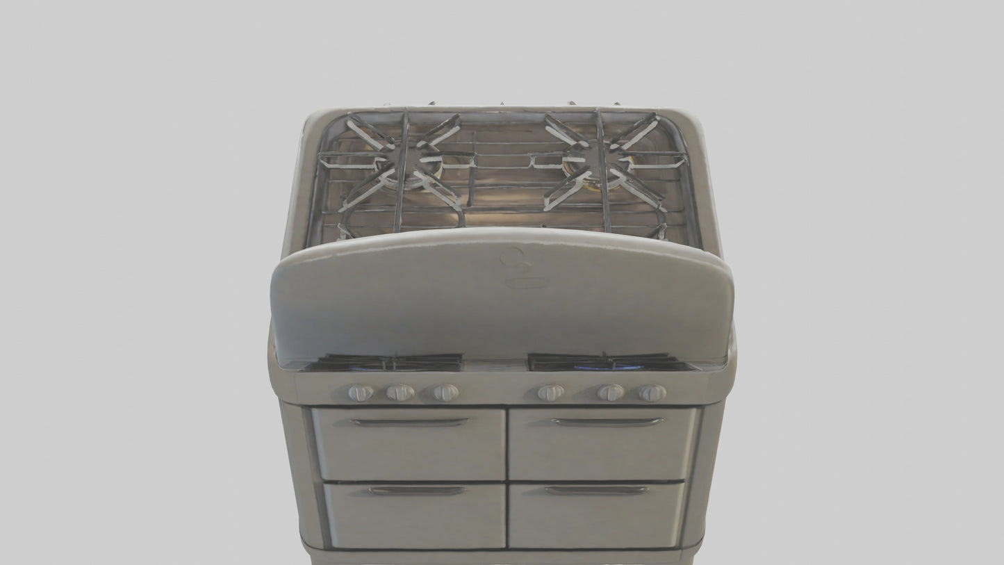 Cartoon Stove model 3D model