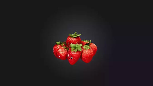 Cartoon Strawberries 3D model