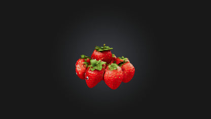 Cartoon Strawberries 3D model