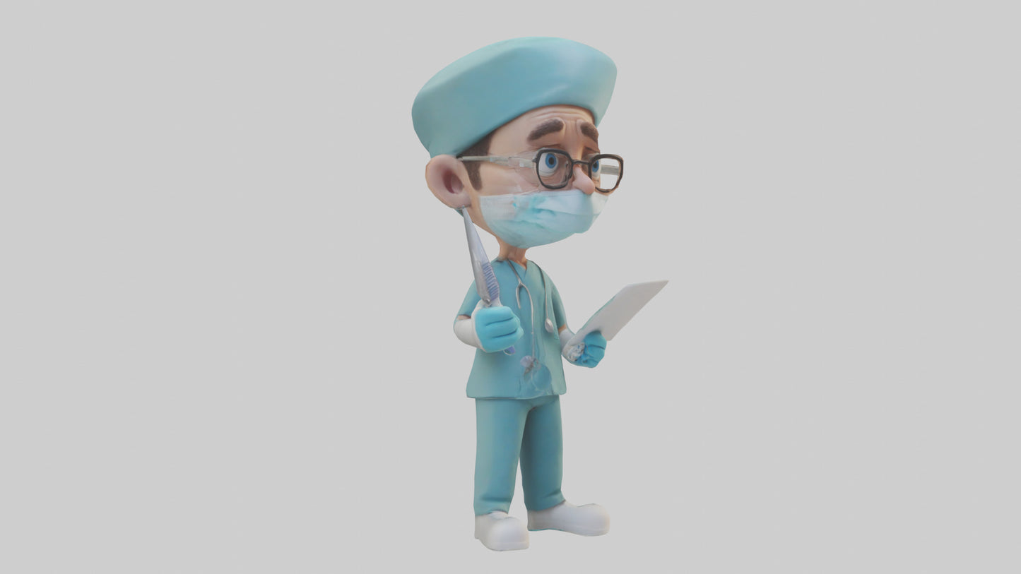 Cartoon Surgeon model 3D model