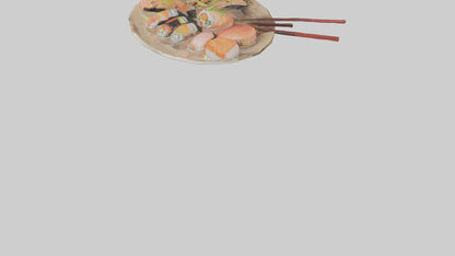 Cartoon Sushi model 3D model