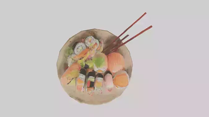 Cartoon Sushi model 3D model