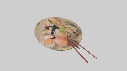 Cartoon Sushi model 3D model