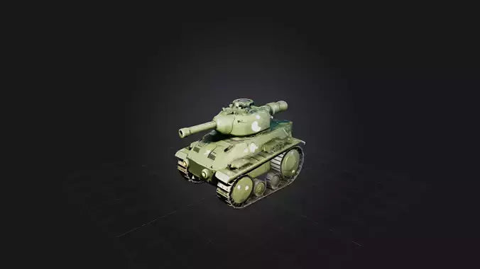3D model Cartoon Tank VR / AR / low-poly