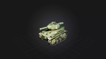 3D model Cartoon Tank VR / AR / low-poly
