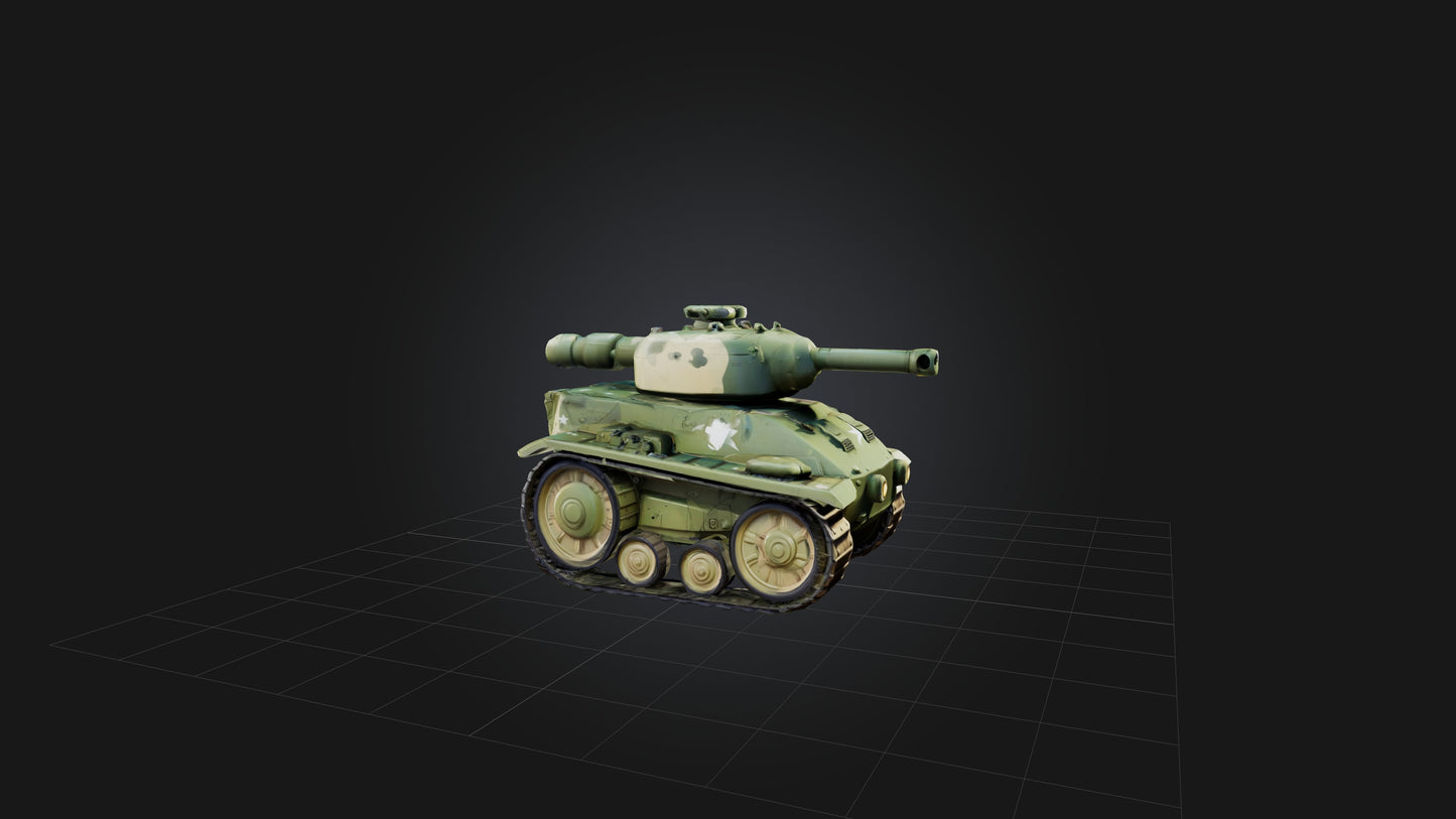 3D model Cartoon Tank VR / AR / low-poly