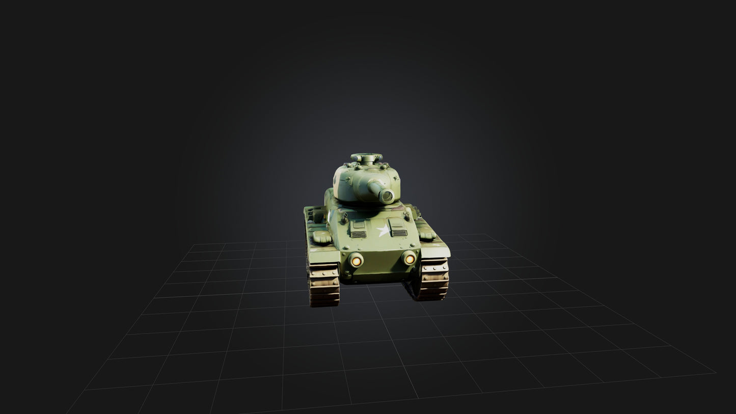 3D model Cartoon Tank VR / AR / low-poly