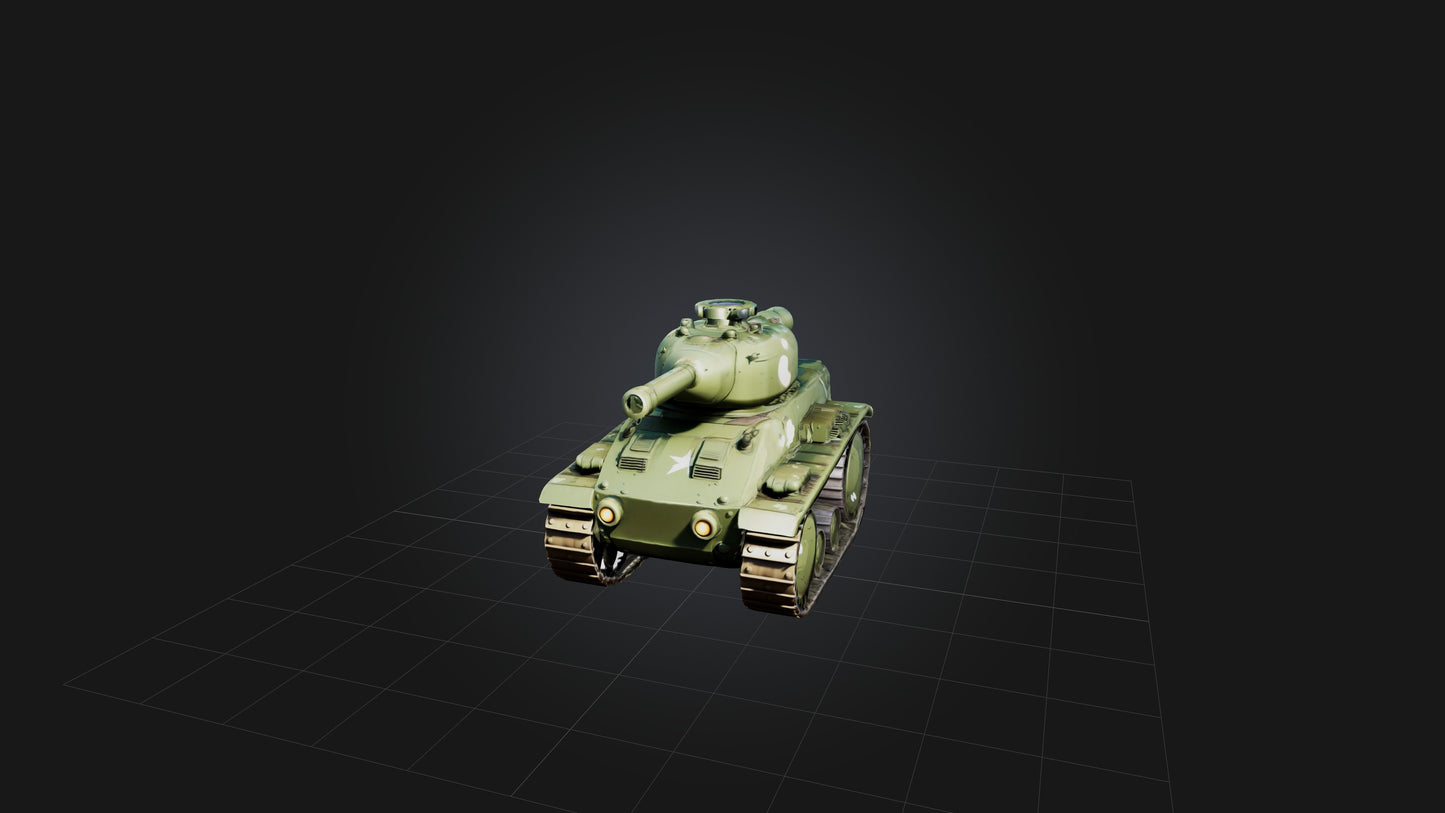 3D model Cartoon Tank VR / AR / low-poly