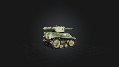3D model Cartoon Tank VR / AR / low-poly