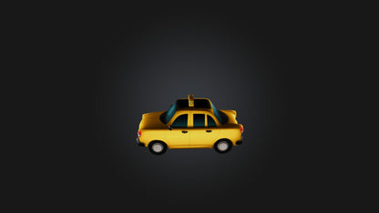 Cartoon Taxi 3D model
