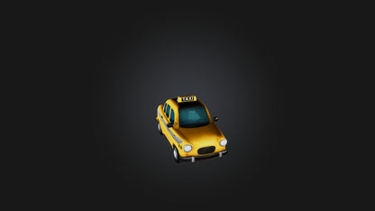 Cartoon Taxi 3D model