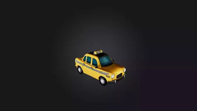 Cartoon Taxi 3D model