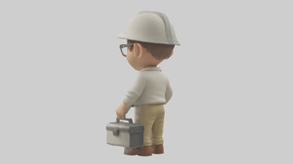 Cartoon Technician model 3D model
