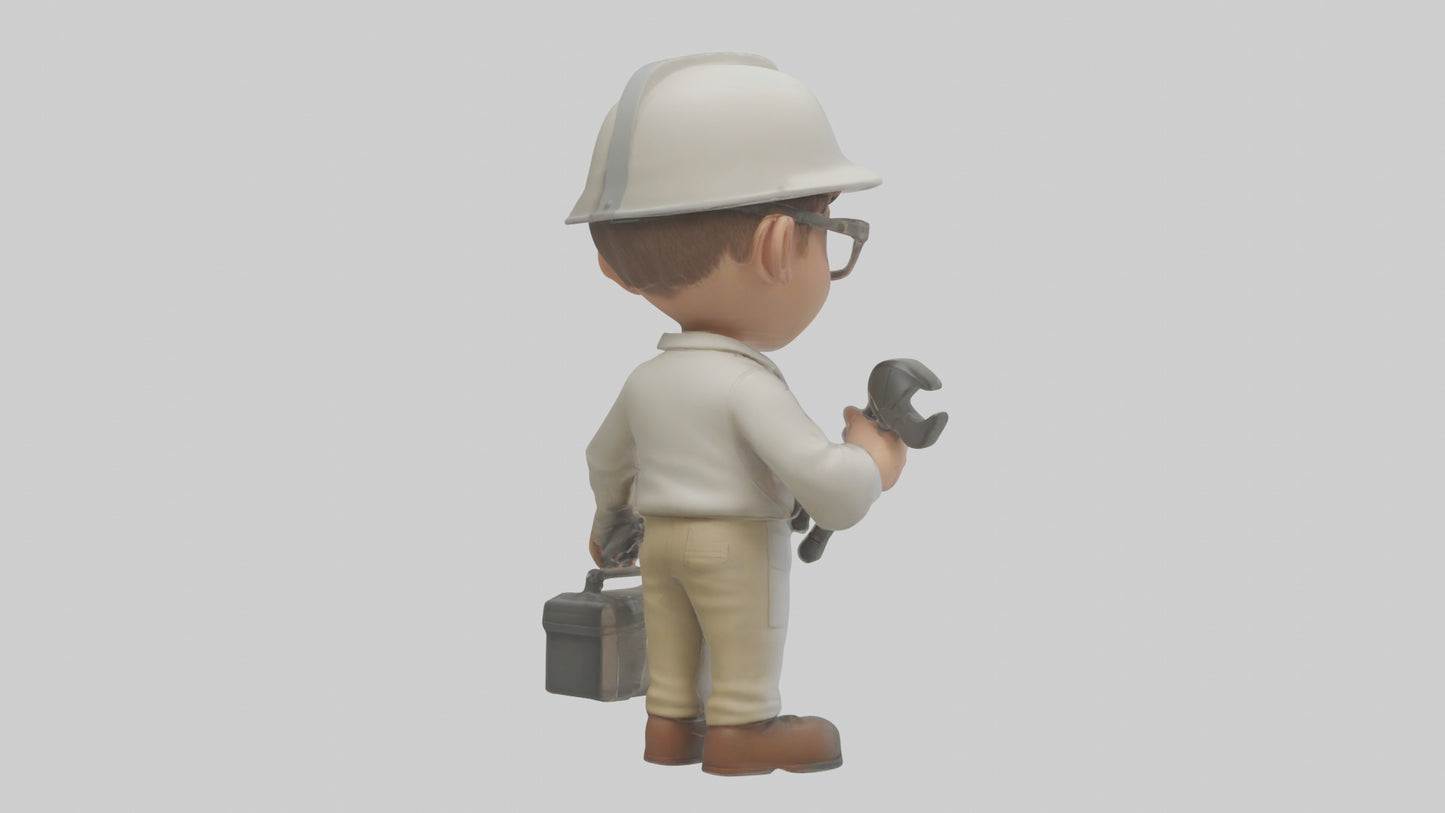 Cartoon Technician model 3D model