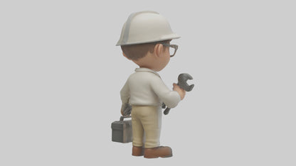Cartoon Technician model 3D model