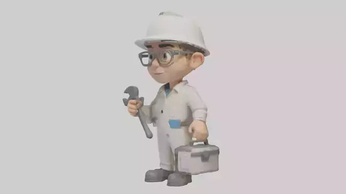 Cartoon Technician model 3D model